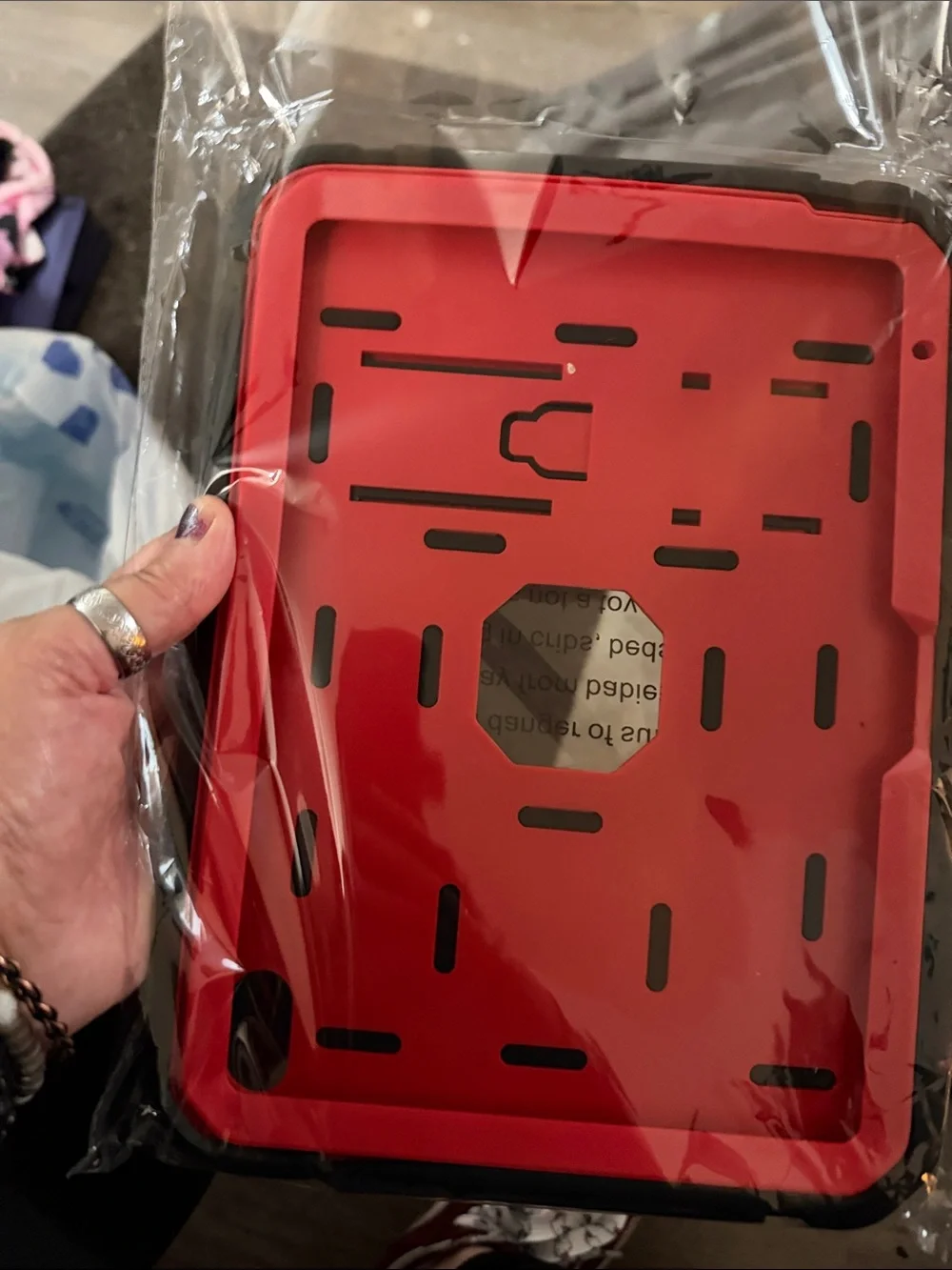 Rugged Red Tablet Protective Case with Shock-Absorbent Frame